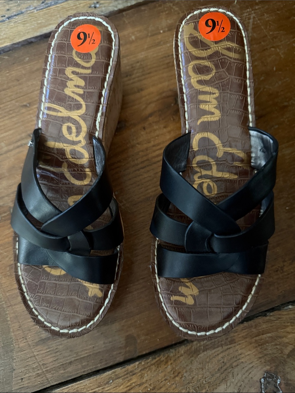 Black slip on slides